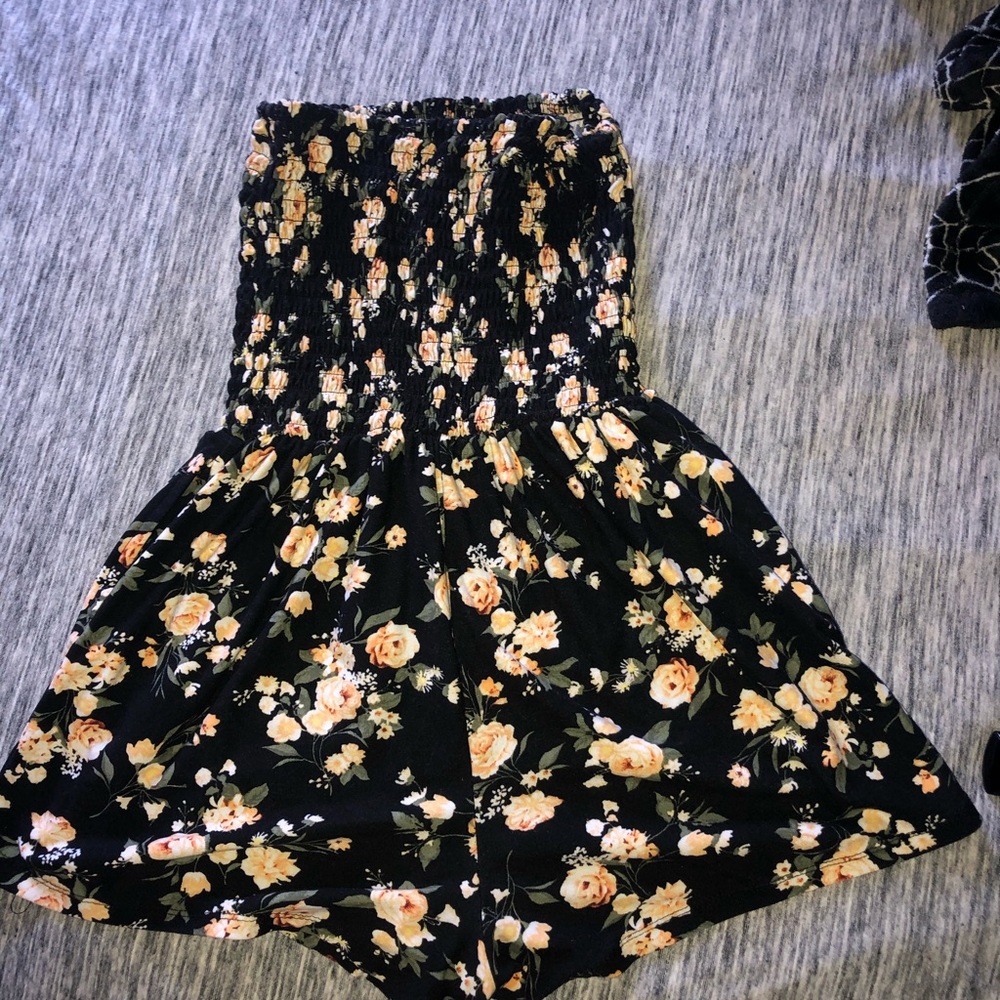 Rue 21 smocked floral romper